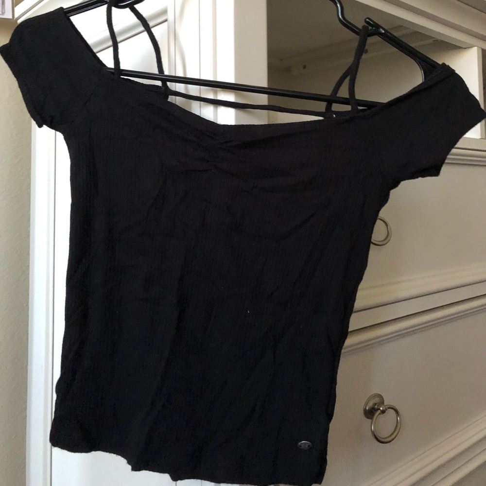Black off the shoulder top